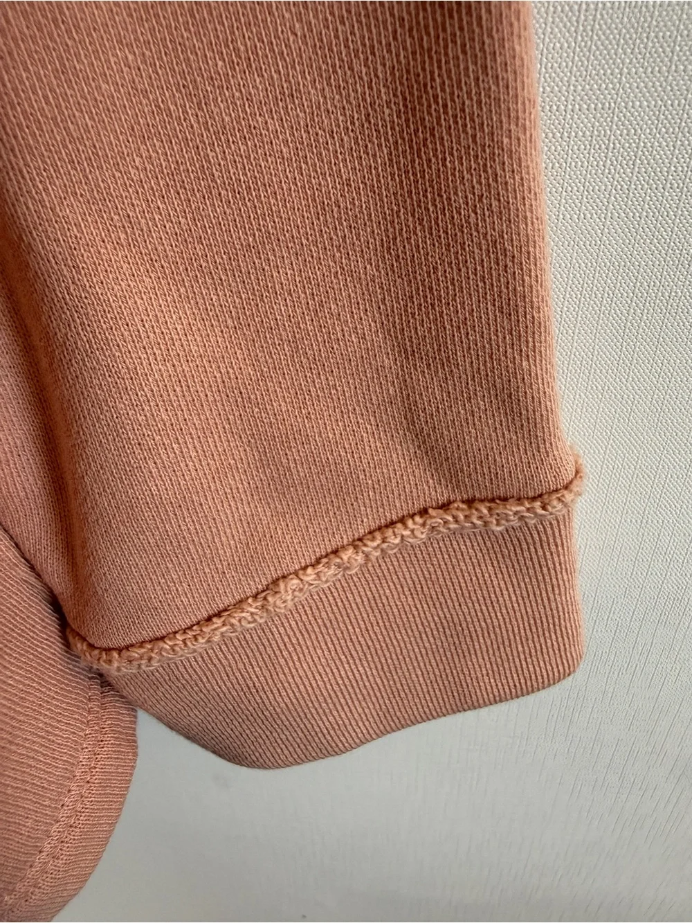 Eileen Fisher Hooded Open Front Cardigan | Dusty Rose peach  | Small cotton - Picture 6 of 8